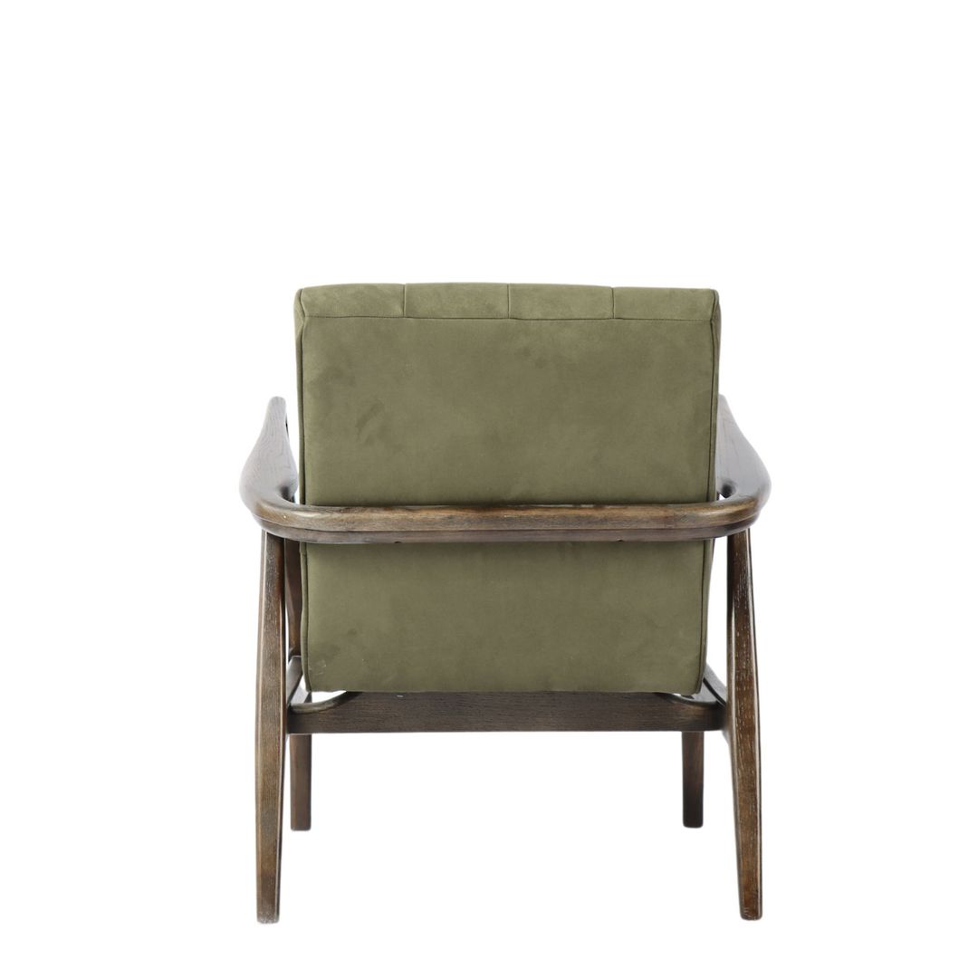 VALENTINO OCCAISIONAL CHAIR FABRIC WITH DARK OAK FRAME image 4